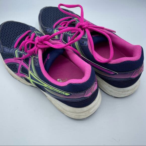 ASICS Gel Contend 3 Blue & Pink Running Shoes Sneakers Womens 8 Bright Colorful - Picture 8 of 9
